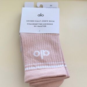 ALO Yoga Unisex Half-Crew Sock - Soft Pink